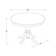 thumbnail image 5 of TRCH5-BLK-W 5 Pc counter height Dining room set - counter height Table and 4 Kitchen Chairs., 5 of 6