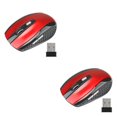 thumbnail image 1 of jesticaly Computer 2.4Ghz Wireless Optical Mouse Quick Speed Low Latency 6 Buttons Plastic Gaming Mice Desktop PC Portable Red 2Set, 1 of 6