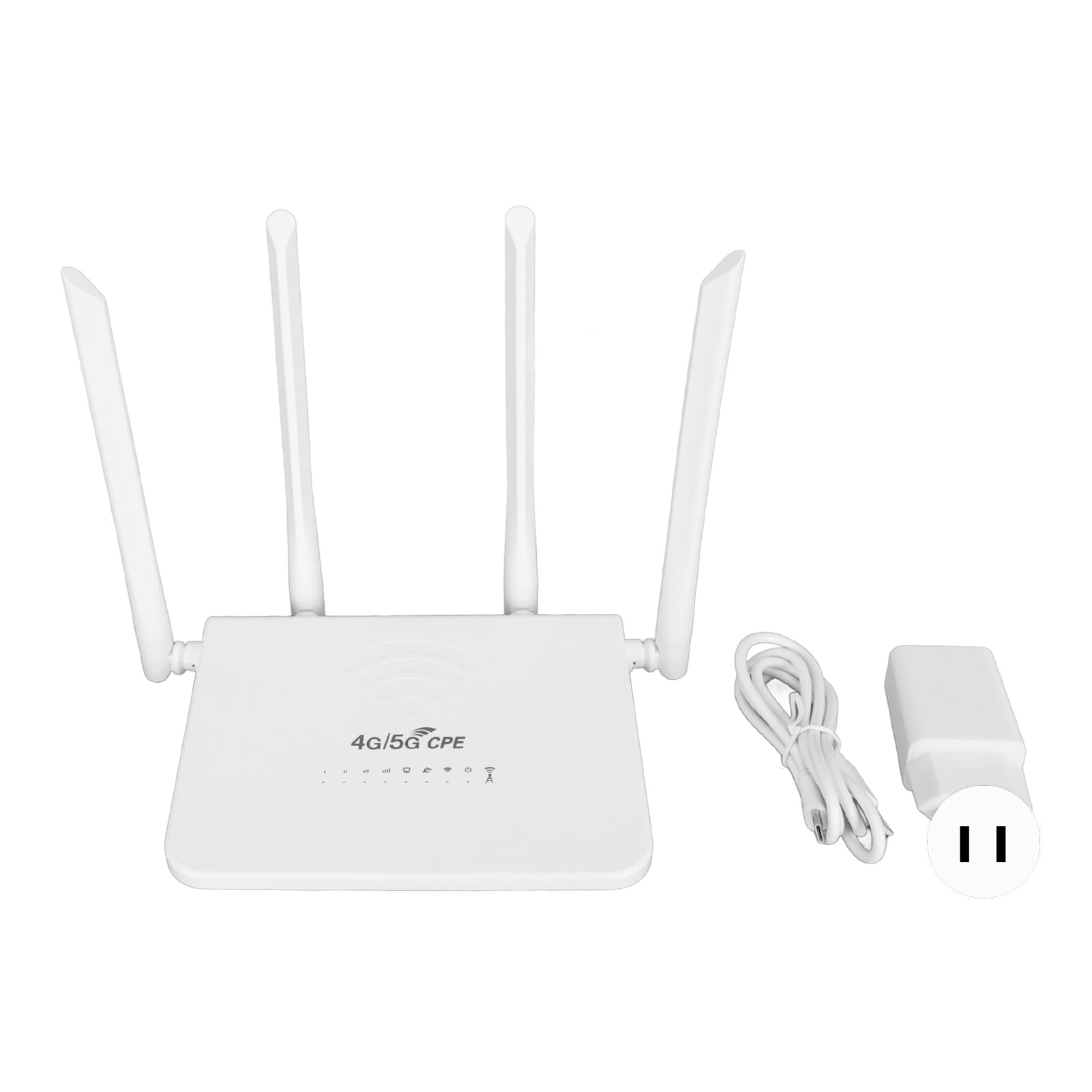 4G LTE Wireless Router With SIM Card Slot, CPE R103 5M 4G LTE Wireless Router, 300Mbps Unlock Mobile WiFi Hotspot With 4 5dBi Antennas, Type C Charging, 100 To 240V