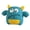 Blue, variant on mdesiwst Squeaky Dog Chew Toy Latex Cute Devil Dog Teeth Cleaning Toy Safe Puppy Teething Toy for Biting Catching Intercative Fetch Game