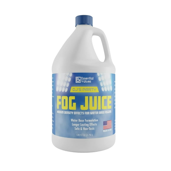 Fog Machine Fluid - MADE IN USA - Fog Juice that Produces Long-Lasting Medium Density Fog for Water-Based Foggers, Perfect for 400 Watt to 1500 Fog Machines