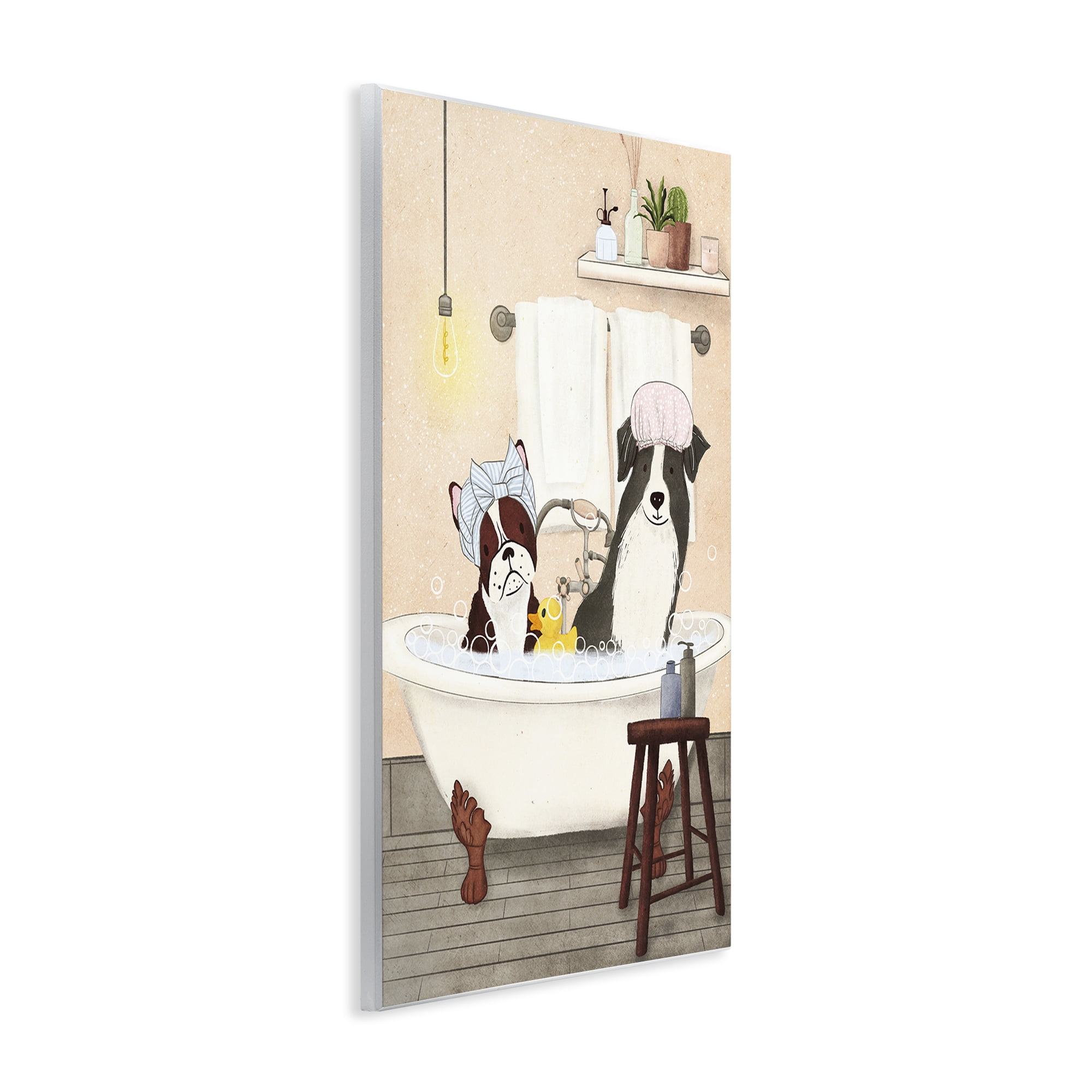 Stupell Industries Doggie Bath Time Typography Painting Unframed Art Print Wall Art, 10 x 15