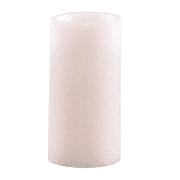 HomeMagic Flameless LED Pillar Candle, 6", White Glitter