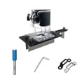thumbnail image 1 of Riwcyla 2 in 1 Invisible Fastener Slotting Bracket Woodworking Router Base 65mm Trimming Machine Base Slotting Guide Locator with Milling Cutter for Cabinet Wardrobe Furniture Shoe Rack, 1 of 6