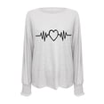 thumbnail image 5 of Vmvidoty Womens Graphic Tees Soft Crew Neck Long Sleeve Summer Shirt Tops White L( Women's or Women's Plus ), 5 of 5