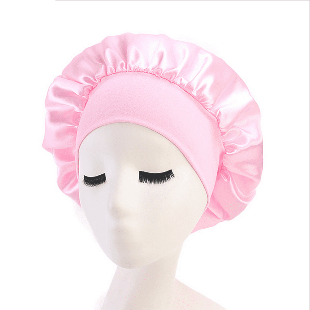 Womens Satin Silk Night Sleep Cap Hair Bonnet Hat Head Cover Satin Turban Wrap 