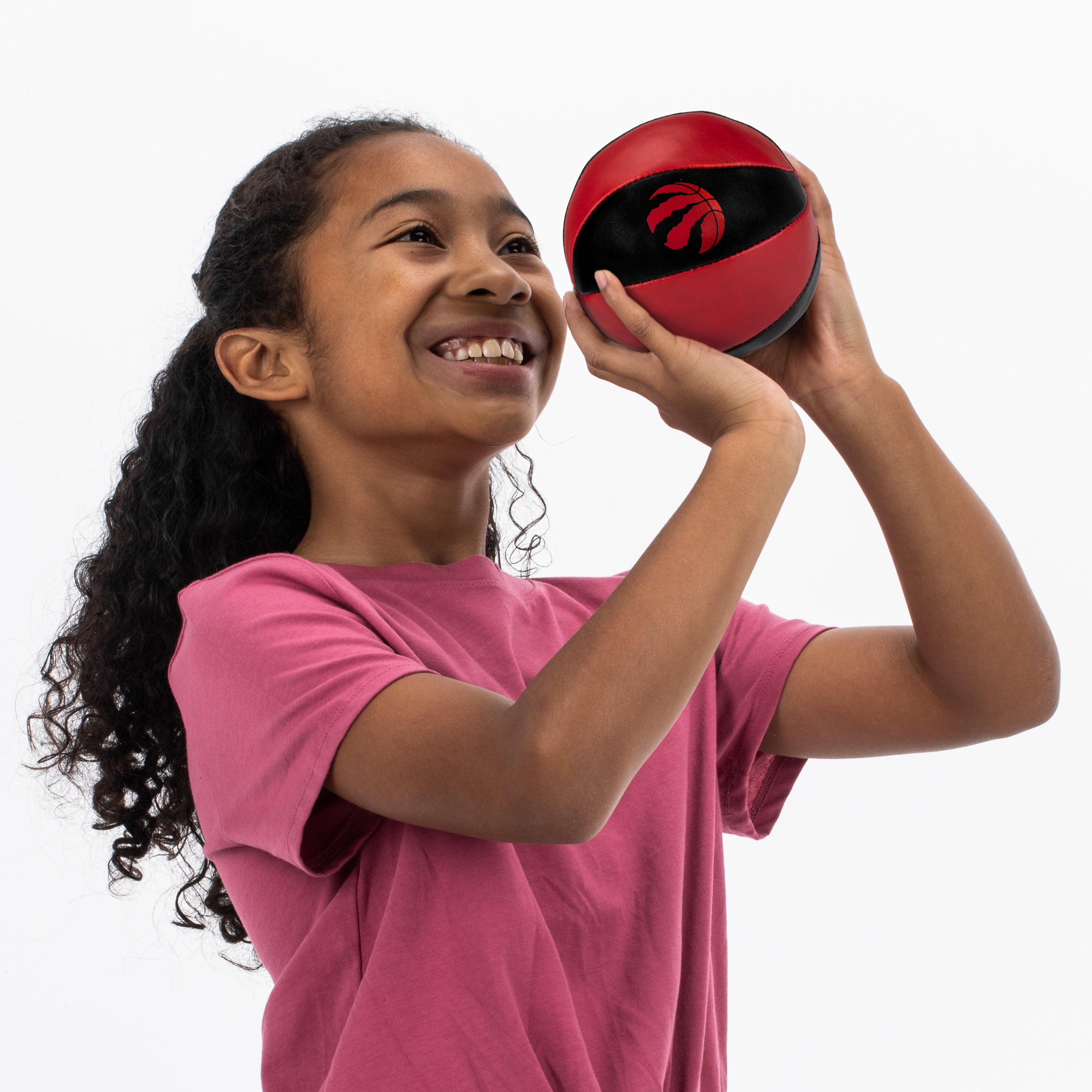 Franklin Sports NBA Toronto Raptors Toy Basketballs - 2 Pack of Kids Soft Mini Basketballs for Over the Door + Indoor Hoops - NBA Fan Shop Kids Soft Toy Basketballs - (2) Mini Balls Included