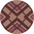 thumbnail image 1 of Ahgly Company Machine Washable Indoor Round Transitional Copper Red Pink Area Rugs, 5' Round, 1 of 7