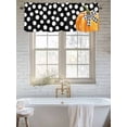 thumbnail image 6 of Thanksgiving Day Valances for Windows Bow Orange Pumpkin Fall Polka Dot Kitchen Valance Curtain Rod Pocket Small Curtains for Cafe Bathroom Laundry Basement 42" x 12", 6 of 8