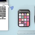 thumbnail image 4 of Wireless Numeric Keyboard 18 Keys Mini Round Keycap 2.4GHz Keypad with Receiver Desk Key Board Supplies for PC Computer Colorful Black, 4 of 9