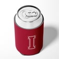 thumbnail image 4 of Letter I Initial Monogram - Maroon and White Can or Bottle Hugger, 4 of 5