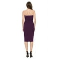 thumbnail image 4 of Women's Comfortable Strapless Midi Dress Solid Tube Casual Style, 4 of 5