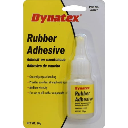 Dynatex 42077 Clear Rubber Bonder Adhesive 20g Bottle 1EA
