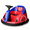 Crimson, variant on XJD 12V Bumper Car for Kids Toddler 1.5-6 Years with Remote Control Bluetooth Music 3 Speeds DIY License Plate Electric Ride on Toys