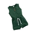 thumbnail image 2 of Toddler Boy Clothes Summer Shorts Set Solid Sleeveless Pocket Tops Cotton Outfit 2PCS 6M 12M 18M 24M 3Y, 2 of 7