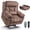 L1064-Coffee, variant on LITVZ 28 Inch Extra Wide Recliner Lay Flat, Big Man 400lbs Oversized, Power Lift Recliner with Heat and Massage for Elderly, ,Cup Holders and Wireless Phone Charger