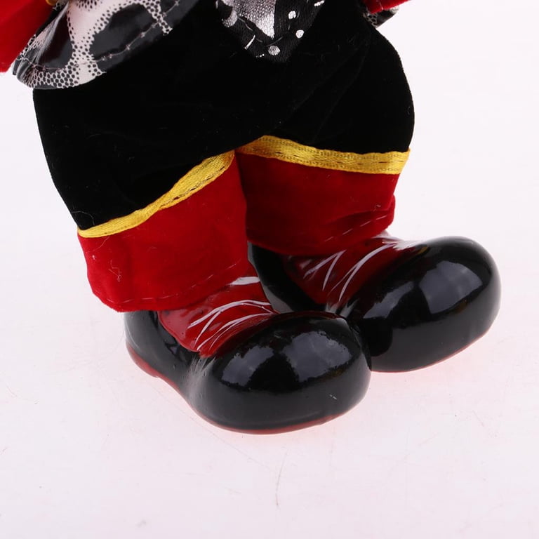 Handmade Ceramic Clown Doll - 7 Inch Posable Figure For Halloween & Home Decor