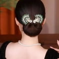 thumbnail image 5 of HEVIRGO Peacock Shape Hair Clip Bun Maker Women Peacock Hairstyle Twist Hair Curler Bun Maker Easy Fast Snap Roll Hair Tool for Long Hair, 5 of 8