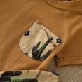 thumbnail image 4 of Baby Clothes Boy Toddler Kids Shorts Clothing Set Children's Spring Summer Cotton Round Neck Prints Short Sleeve Beach 0 6 12 18 24 Months 2T 3T Outfits Tops 2-Piece, 4 of 7