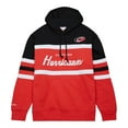 thumbnail image 2 of Men's Mitchell & Ness Red/Black Carolina Hurricanes Head Coach Pullover Hoodie, 2 of 5