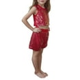 thumbnail image 4 of Rhuody Girl T Shirt O Neck Tee Short Sleeve Sequins Tops Blouse Lightweight Wear Watermelon Red 7-8 Years, 4 of 7