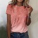 thumbnail image 5 of Camisetas de Manga Corta para Mujeres Moda Impresa Cuello Redondo Camiseta, Lentejuelas Detalle para Primavera Verano Casual Y Fiesta, 5 of 8
