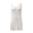 thumbnail image 1 of Ropa Playa Ocean Pacific para Mujer Vestido Corto Crochet Cuello V Sin Mangas Blanco Talla G, 1 of 4