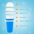 thumbnail image 5 of Slushie Cup, DIY Slushy Maker Cup, Frozen Magic Squeeze Cups for Juice Milk Yogurt Ice Cream Make, DIY Smoothie Cooling Cups with Lid & Straw for Kids Friends Family (Blue), 5 of 8