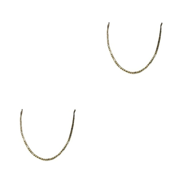 kurtrusly Wide Application Chain Necklaces Hip Hop Style Exquisite Workmanship Fashionable Metal Easy Matching gold 45cm 2Set