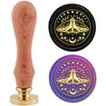 thumbnail image 4 of 1PC Brass Sealing Wax Seal Stamp Removable Wood Handle Butterfly Star Moon 30mm for Envelopes, 4 of 8