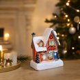 thumbnail image 4 of Christmas Decorations Indoor Outdoor, Resin Christmas House Mini Ornament, Color Light Desktop Decoration for Xmas Home, Holiday Gift, Mantel Shelf, 4 of 6