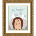 thumbnail image 1 of Robinson, Tamara 26x32 Gold Ornate Wood Framed with Double Matting Museum Art Print Titled - Stay Strong Hedgehog, 1 of 4