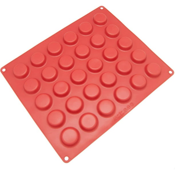 Freshware 30 Cavity Silicone Mold For, Round Chocolate Molds