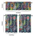 thumbnail image 6 of Kitchen Curtains 36 Inch Short - 3 Panel Set, Rod Pocket Window Curtain, Boho Floral Tribal Style, 100% Polyester for Farmhouse, Kitchen, Cafe, Bedroom, Easy Wash, 6 of 6