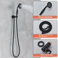 Black Shower Faucet Set 8" Round Rain Shower Head Combo Shower System