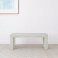 thumbnail image 2 of Plank+Beam Modern Dining Bench, Solid Wood Bench for Dining Table, 49", White Sand Wirebrush, 2 of 8