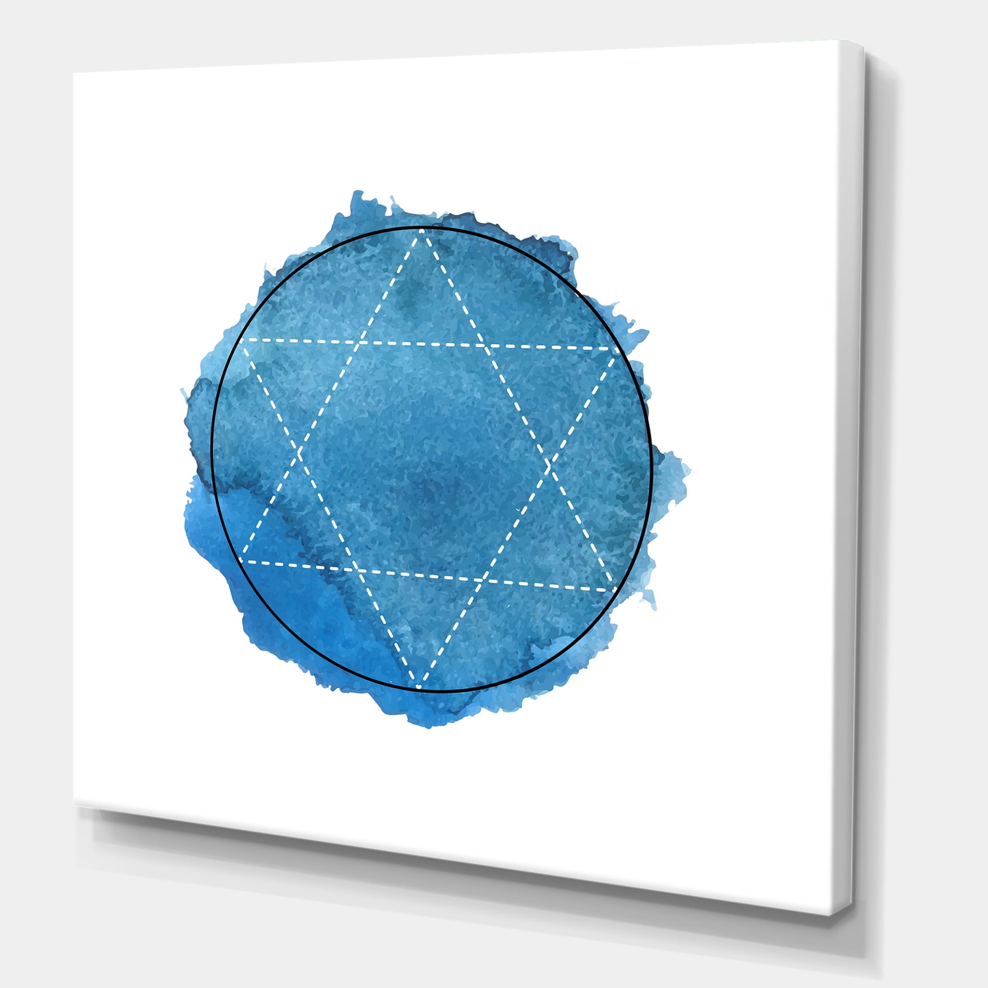 Designart ' Sacred Geometry and Symbol of Alchemy III ' Bohemian & Eclectic Canvas Wall Art Print