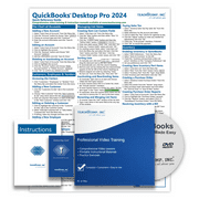 Learn QuickBooks Desktop Pro 2024 Deluxe Training Tutorial- Video Lessons, PDF Instruction Manual, Quick Reference Software Guide for Windows by TeachUcomp, Inc.