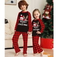 thumbnail image 4 of URMAGIC Matching Family Pajamas Sets Christmas PJS Red Plaid Tee And Pants 2-Piece Fall Winter Clothes Loungewear Sleepwear Set, 4 of 4