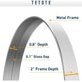 thumbnail image 4 of Tetote Round Silver Bathroom Mirror, 30 inch Circle Mirrors for Vanity, Modern Brushed Nickel Metal Framed Wall Mounted Farmhouse Decorative Entryway Mirror Shatterproof, 4 of 6