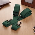 thumbnail image 5 of Buyless Fashion Mens 2 Pack Suspenders - 48" Elastic Adjustable Heavy Duty 2" Wide - X Back With Black Hooks - 5140-2-Hunter-Green, 5 of 7