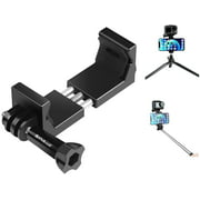 Smartphone Adapter Vlogging Live Broadcast Aluminum Alloy Clamp Bracket with Screw for iPhone, Samsung, GoPro, DJI Osmo Action