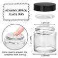 thumbnail image 2 of Frascos de vidrio KEYWING de 120 ml (4 oz) con tapa negra, paquete de 24, 2 of 6