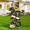 thumbnail image 2 of Diconna Graduation Garden Stakes, Shiny Numbers Balloons Yard Sign Ground Insert Outdoor Decor for Lawn, 2 of 7