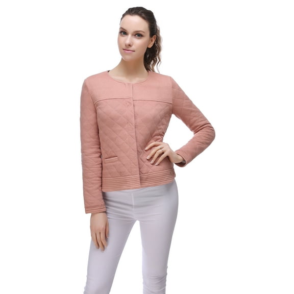 Richie House Women's Thin Solid Quilted Jacket Rh2020-a-l-fba