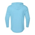 thumbnail image 4 of VSSSJ Men's Casual Fashion Button Up Pullover Hoodies Athletic Fit Solid Color Long Sleeve Comfy Trendy Drawstring Hooded Big And Tall Sweatshirts Sky Blue L, 4 of 4