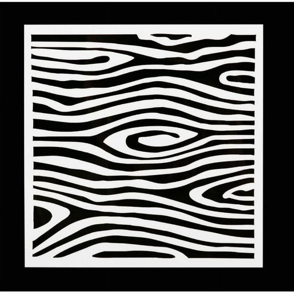 5x5 Wood Bark Print Stencil