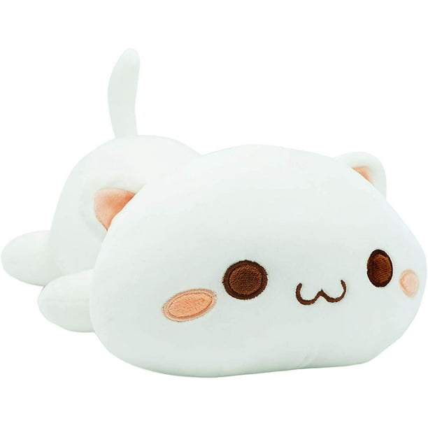 Cute Kitten Plush Toy Stuffed Animal Pet Kitty Soft Anime Cat Plush Pillow  for Kids (12