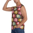 thumbnail image 3 of Lsque Cute Elephants Print Men's Cotton Blend Sleeveless Muscle Shirts (S-3XL)- Moisture Wicking, Odor Protection, UPF 30+,Medium, 3 of 8