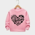thumbnail image 3 of ATOGUTA Sweatshirt Girl Kids Casual Long Sleeve Loose Valentine's Day Tops Comfy Lightweight Pullovers Size 2T-12, Pink, 3 of 5